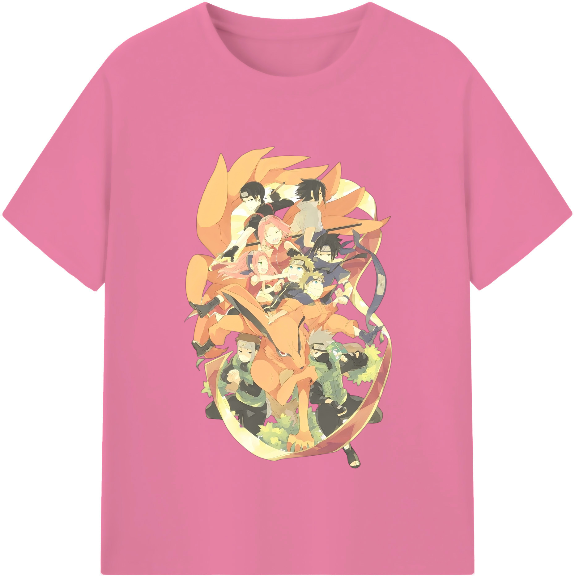 （画像用） NARUTO -ナルト- うずまき ナルト Uzumaki Naruto 綿100％半袖Tシャツ（フロントプリント）